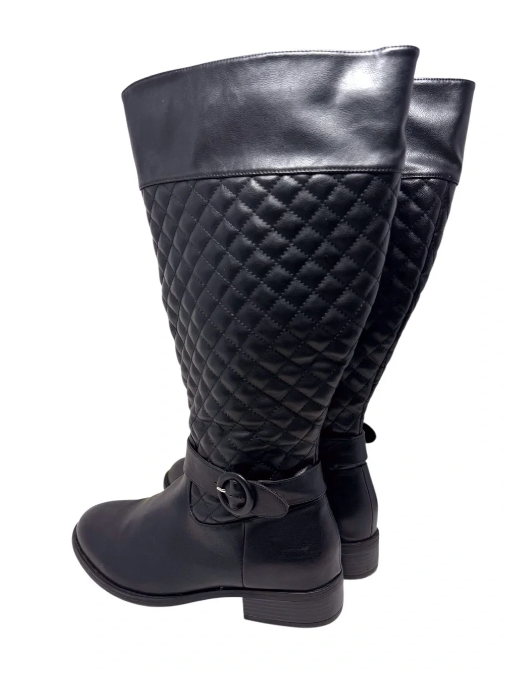 Torrid Black Quilted Tall Riding Boots - Classic Women's Knee-High Boot size 11W